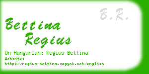 bettina regius business card